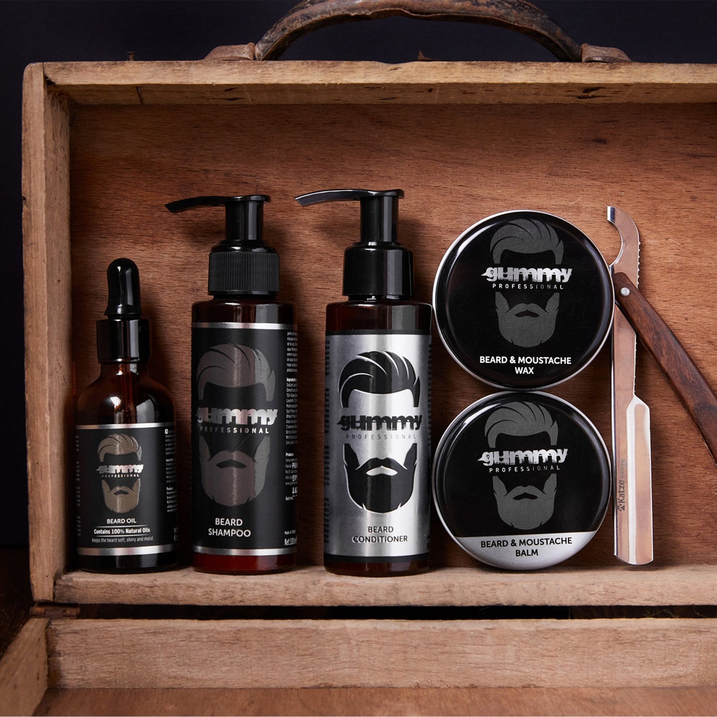 Gummy Professional Beard and Moustache Oil,Contains Argan Oil, Almond Oil, Jojoba Oil and Coconut Oil 50 ML